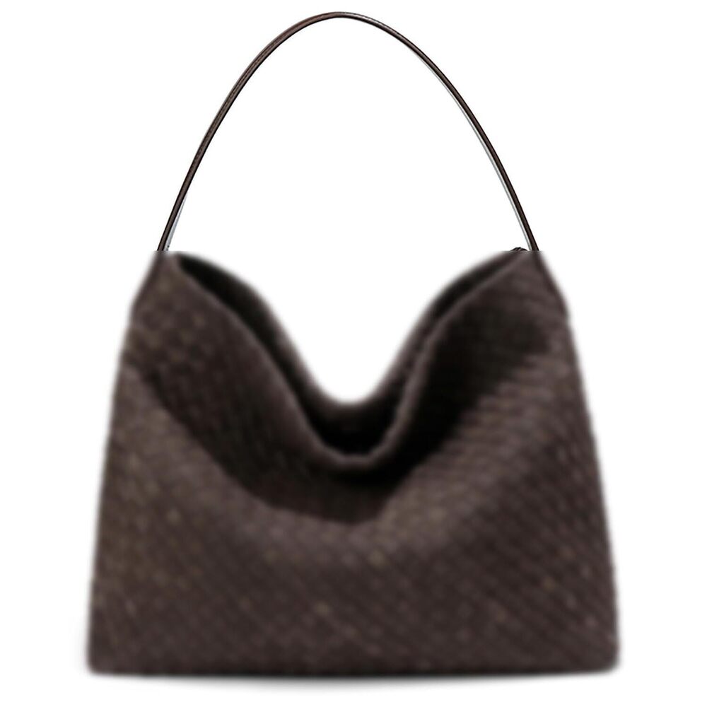 Woven Suede Shoulder Bag for Women Suede Hobo Bag Tote Elegant Handbag Satchel